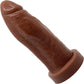 BIG Daddy Duke XL 8.75" Platinum Silicone Realistic Dildo By Dee's Big Daddies - Chocolate