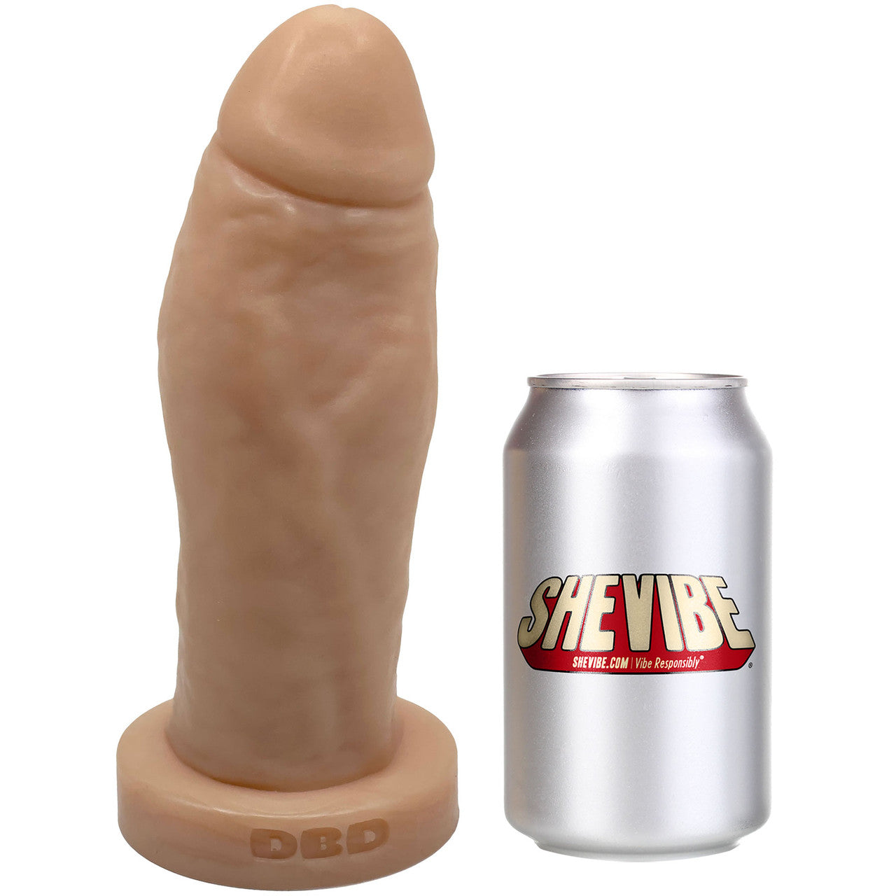 BIG Daddy Duke XL 8.75" Platinum Silicone Realistic Dildo By Dee's Big Daddies - Vanilla