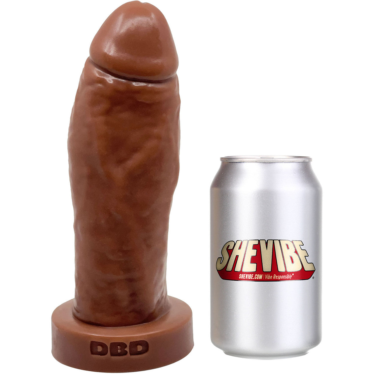 BIG Daddy Duke XL 8.75" Platinum Silicone Realistic Dildo By Dee's Big Daddies - Chocolate