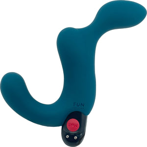 Fun Factory Duke Waterproof Rechargeable Silicone Prostate Vibrator - Deep Sea Blue