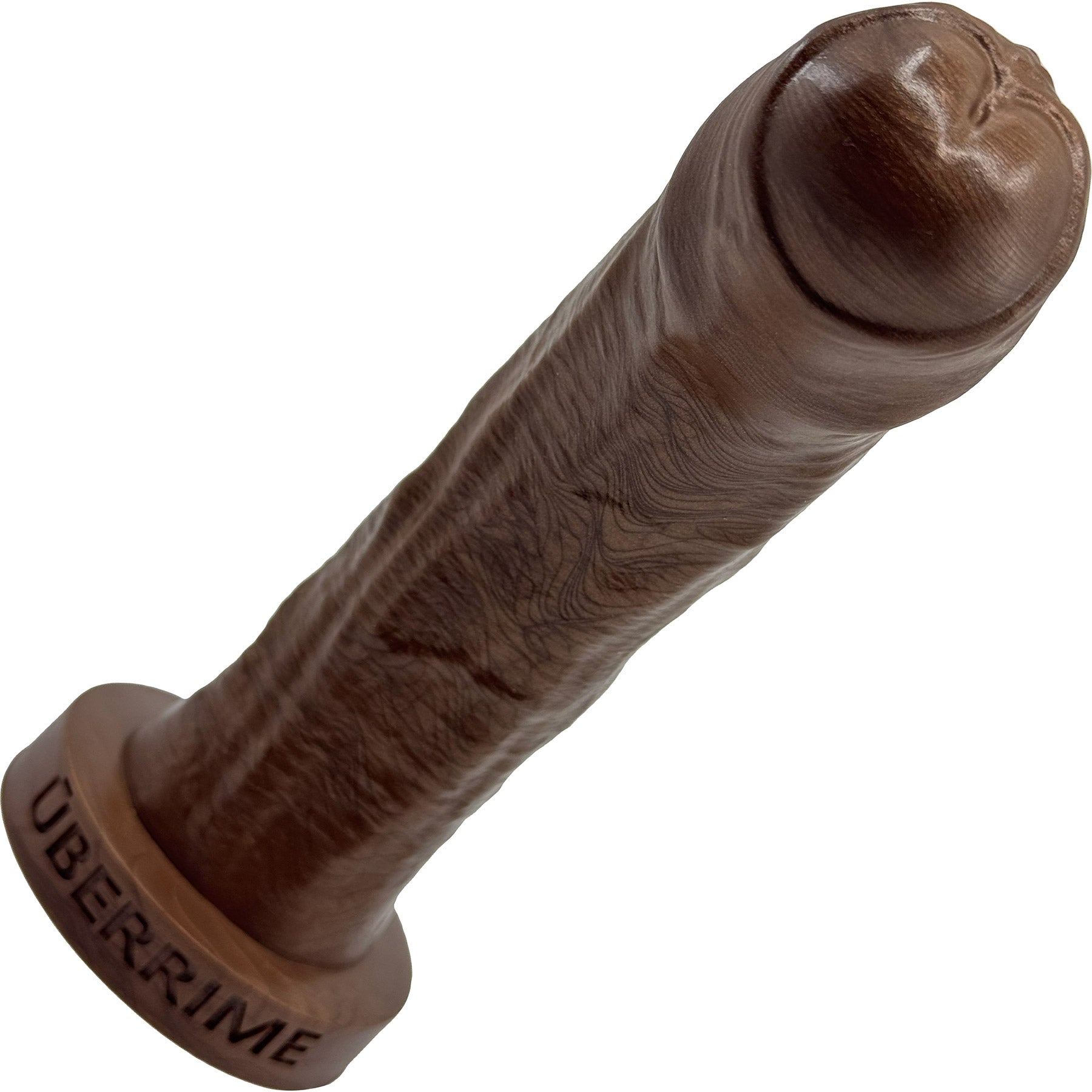 The Dulce Uncut Realistic Silicone G-Spot Dildo By Uberrime - Chocolate