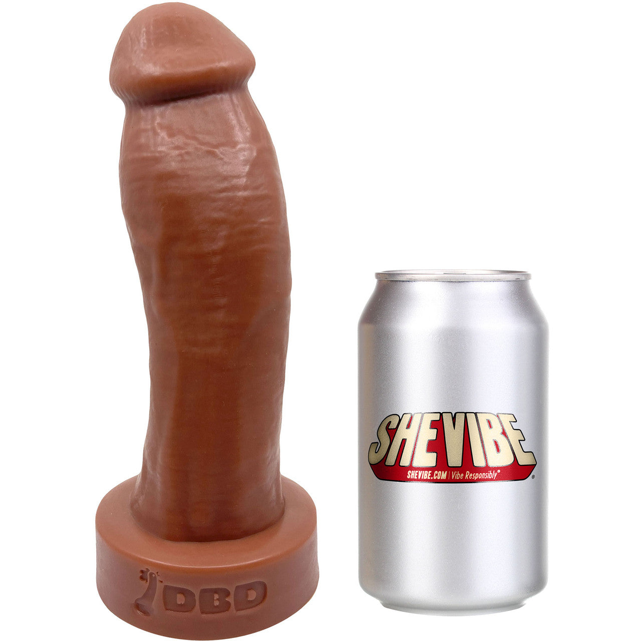 BIG Daddy Duncan XL 9" Platinum Silicone Realistic Dildo By Dee's Big Daddies - Chocolate