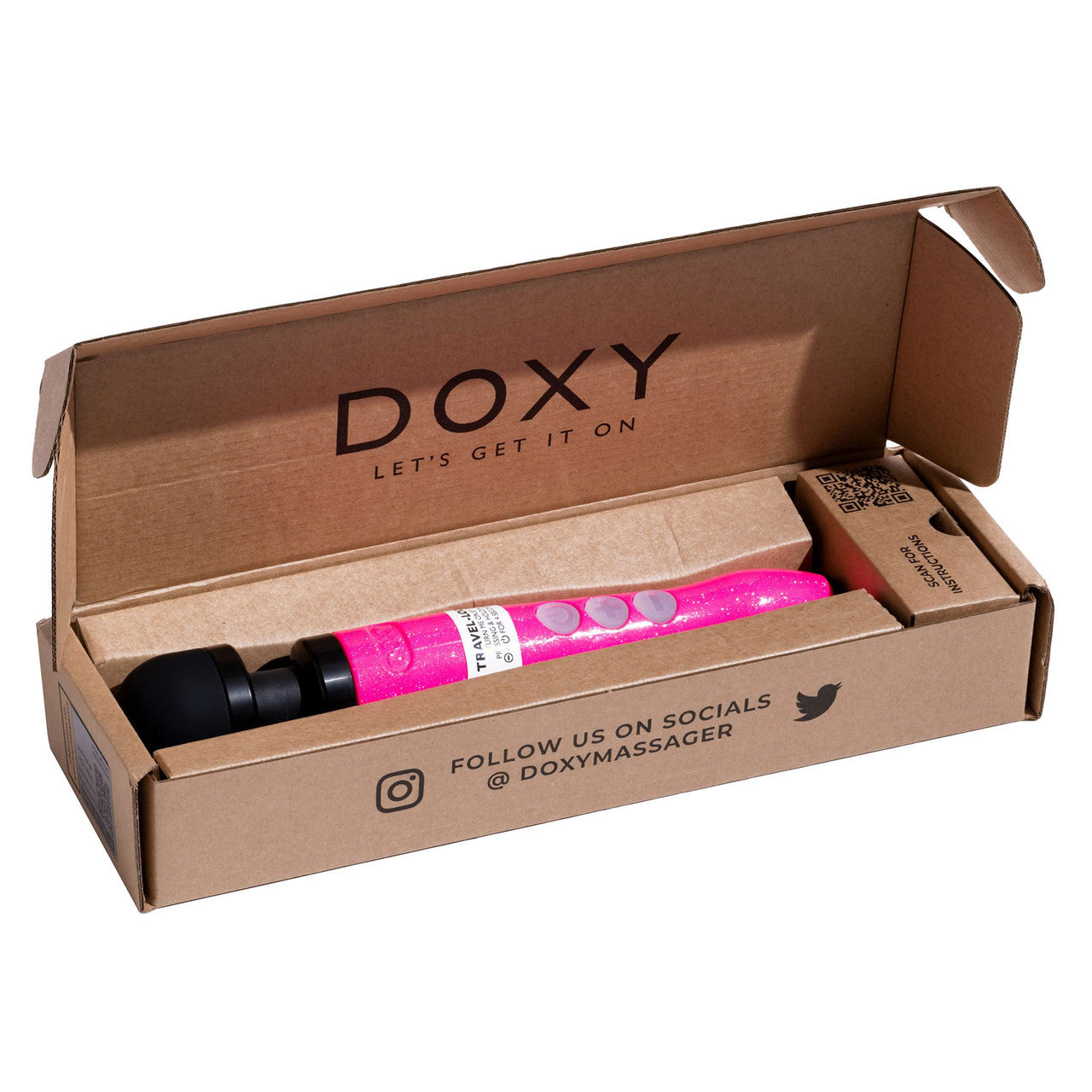 Doxy Die Cast 3R Rechargeable Extra Powerful Massage Wand Vibrator - Hot Pink