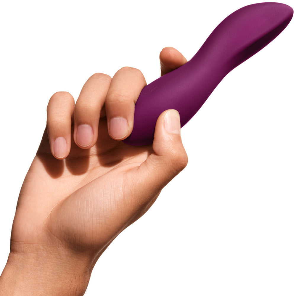 DIP Silicone Rechargeable Waterproof Vibrator by Dame - Plum