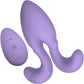 Tracy's Dog Dorace Rechargeable Silicone Vibrating Butt Plug With Remote - Violet