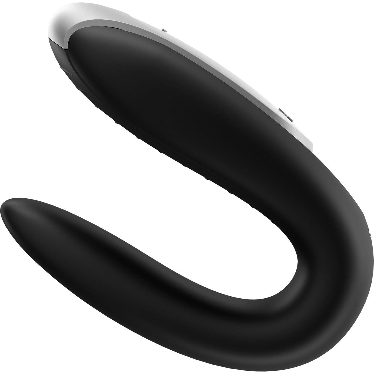 Satisfyer Double Fun Silicone Rechargeable Dual Vibrator With Remote Control - Black