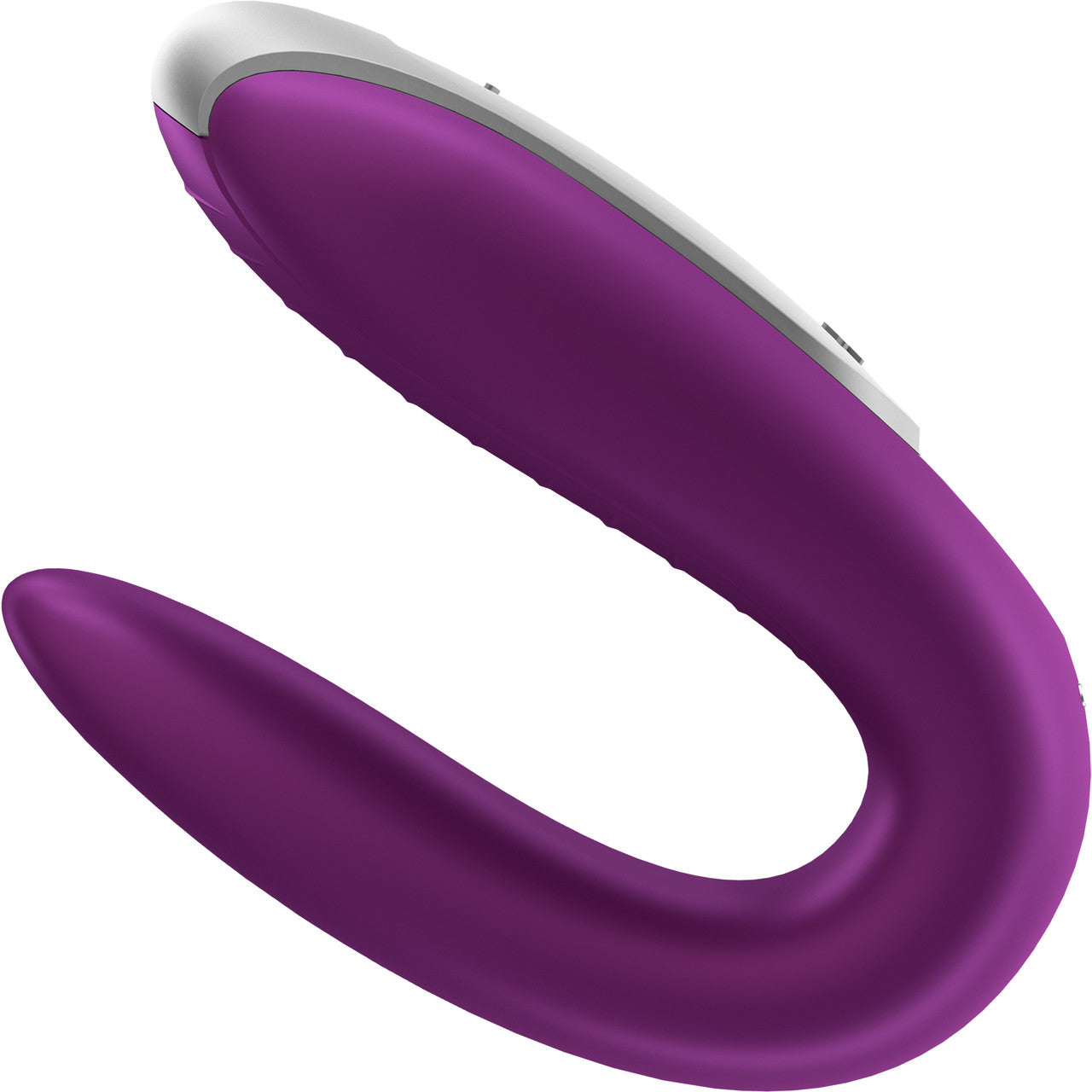 Satisfyer Double Fun Silicone Rechargeable Dual Vibrator With Remote Control - Purple