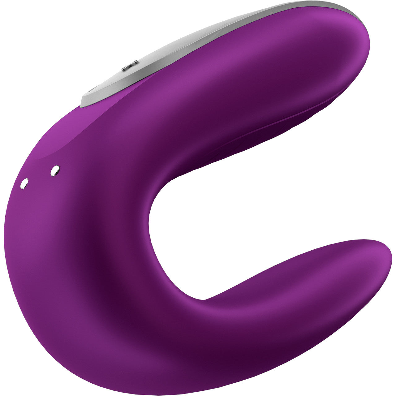 Satisfyer Double Fun Silicone Rechargeable Dual Vibrator With Remote Control - Purple