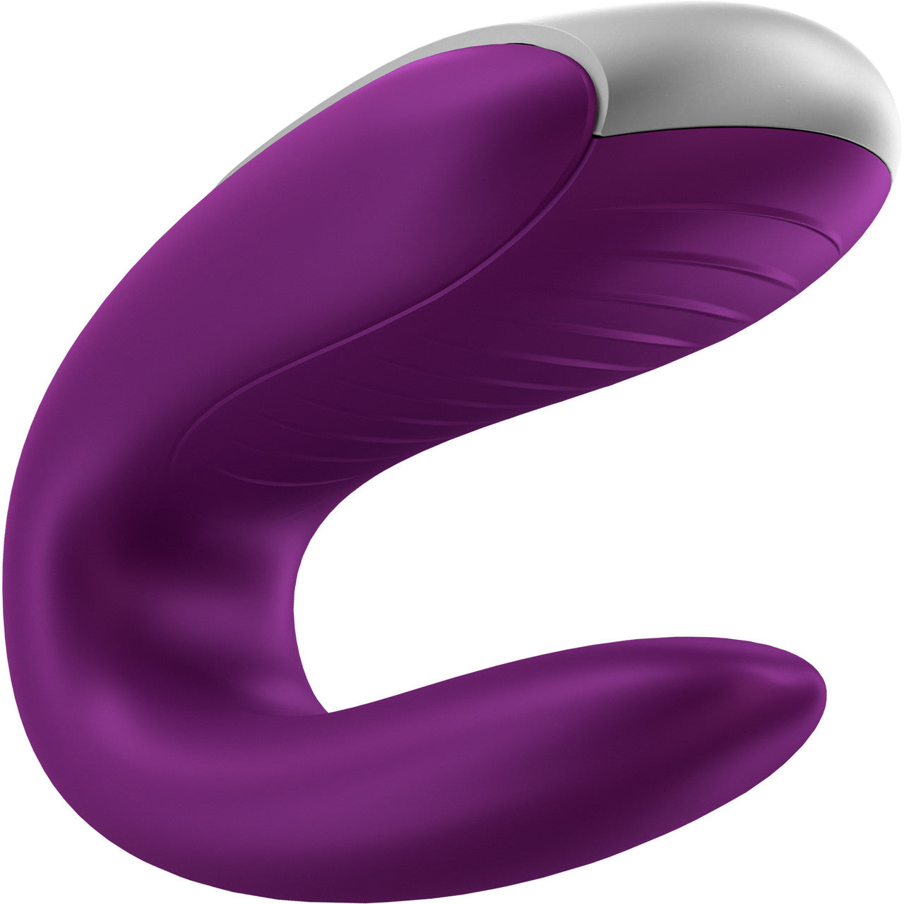 Satisfyer Double Fun Silicone Rechargeable Dual Vibrator With Remote Control - Purple