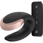 Satisfyer Double Love Silicone Rechargeable Dual Vibrator With Remote Control - Black
