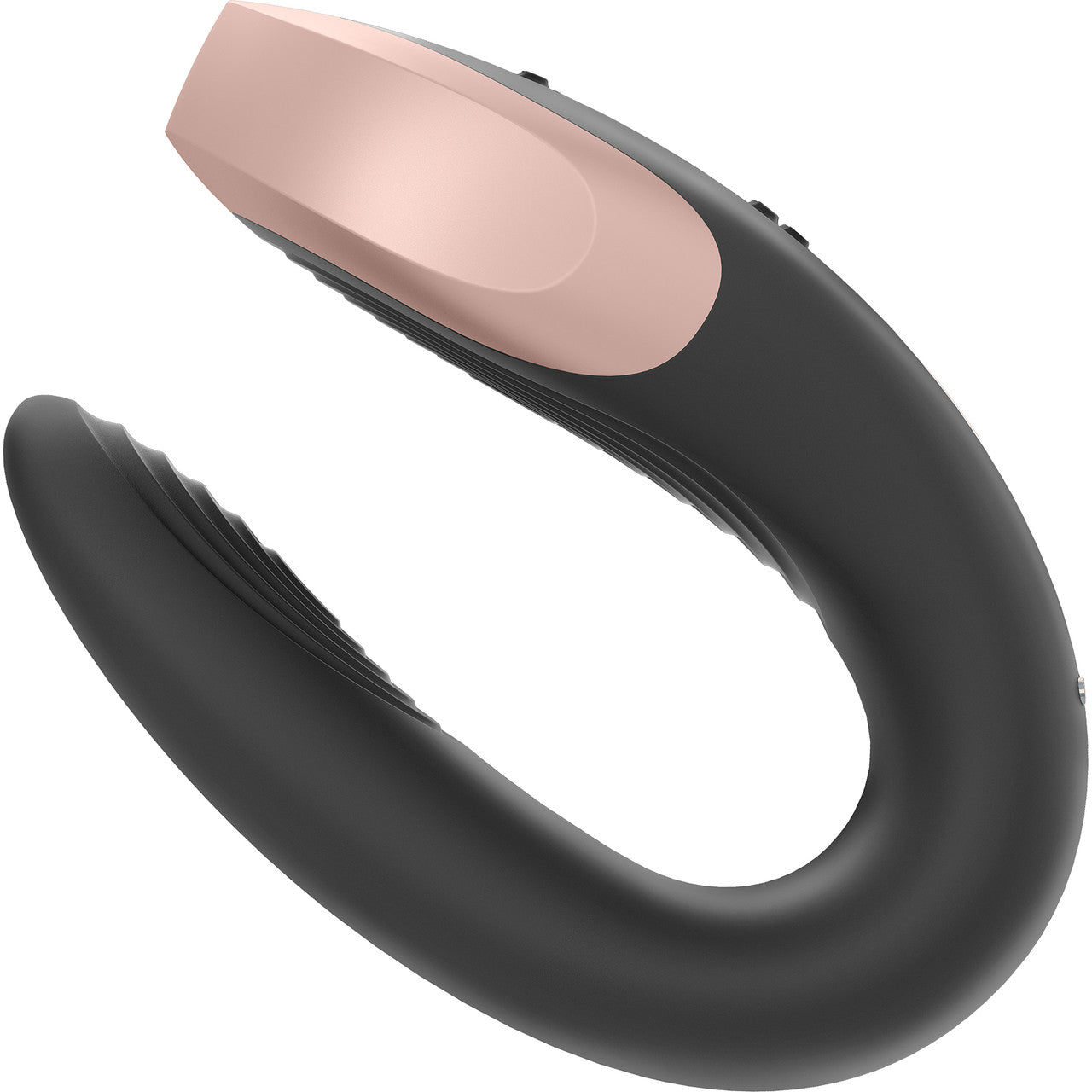 Satisfyer Double Love Silicone Rechargeable Dual Vibrator With Remote Control - Black