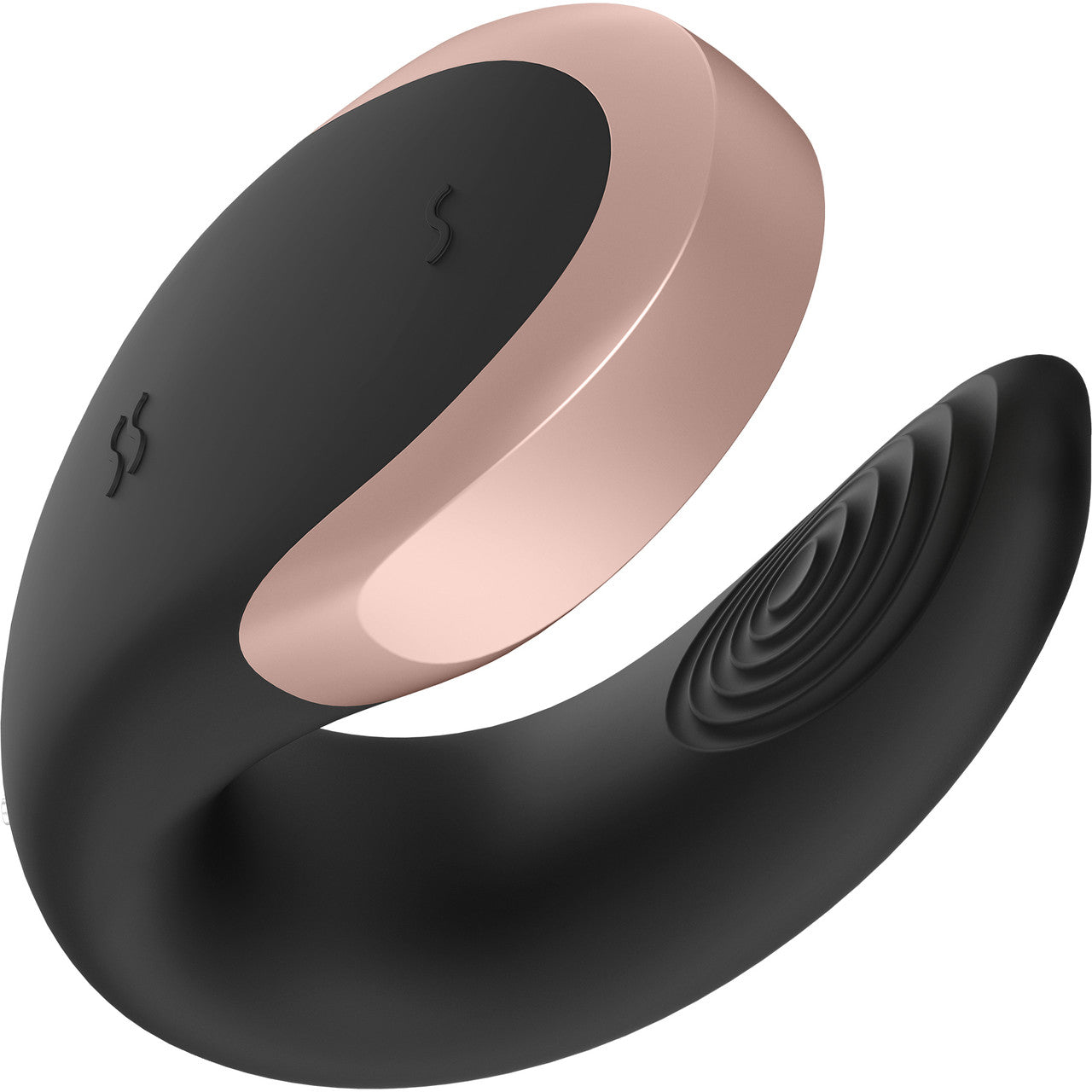 Satisfyer Double Love Silicone Rechargeable Dual Vibrator With Remote Control - Black