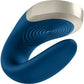 Satisfyer Double Love Silicone Rechargeable Dual Vibrator With Remote Control - Blue