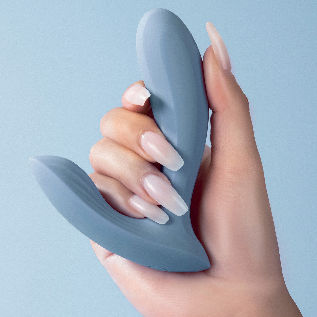 SVAKOM ERICA Wearable App Controlled Silicone Dual Stimulation Vibrator - Dusty Blue