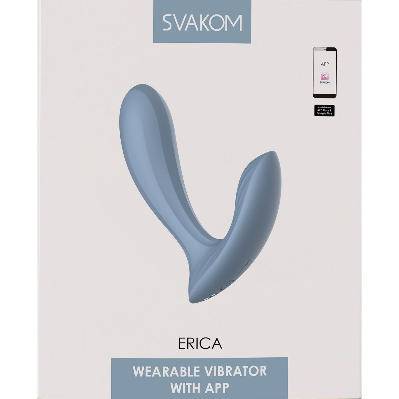 SVAKOM ERICA Wearable App Controlled Silicone Dual Stimulation Vibrator - Dusty Blue