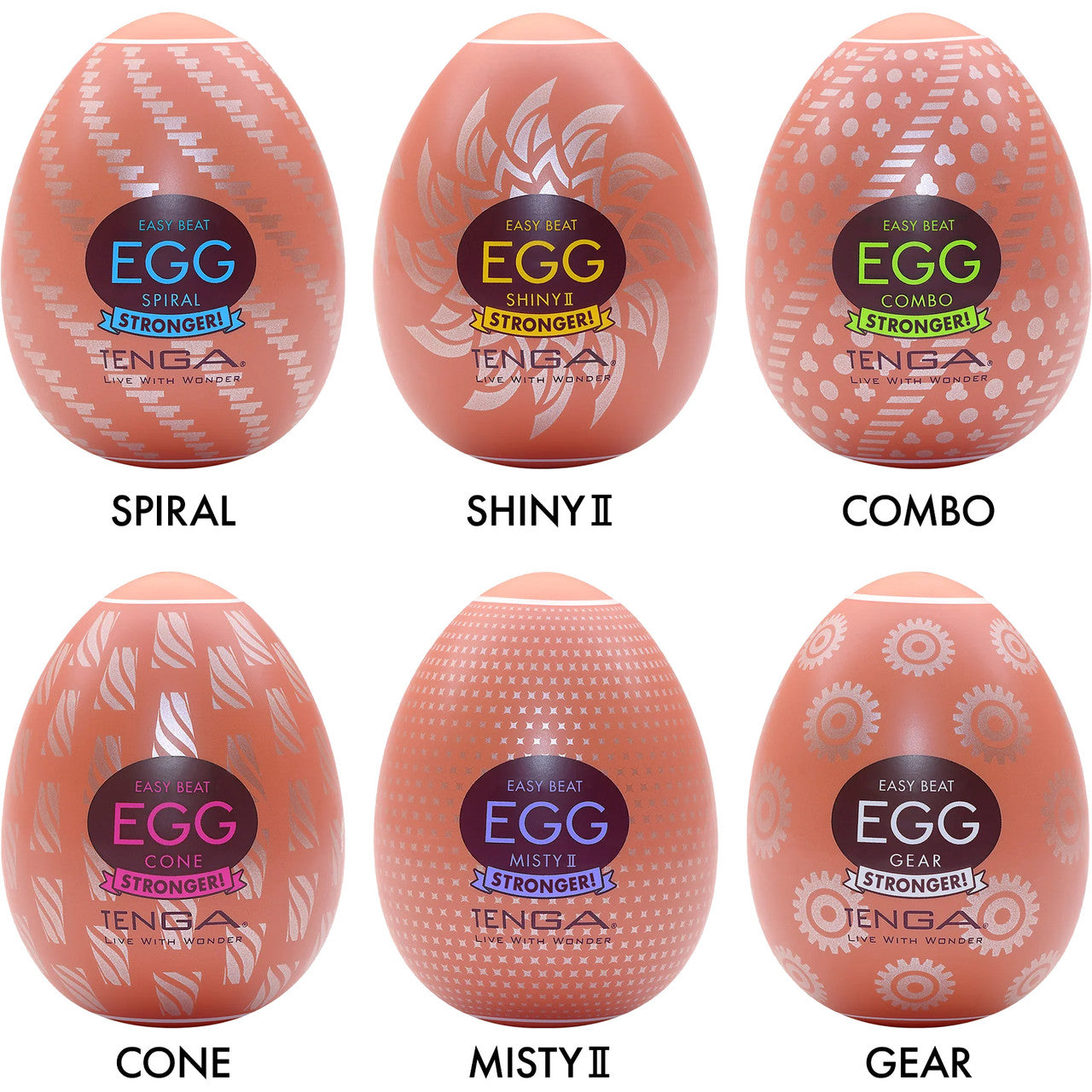 Tenga EGG Penis Masturbator Variety Six Pack - Hard Boiled Edition II