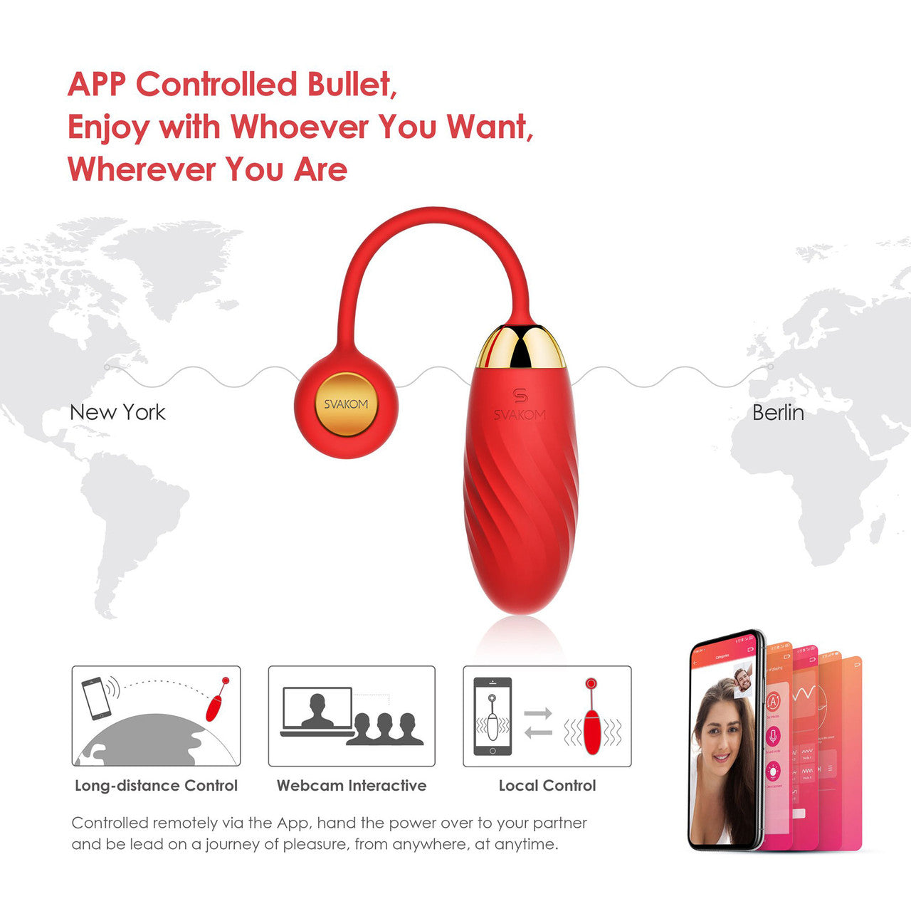 SVAKOM Ella Neo App Vibrator - Red SVAKOM Ella Neo App Vibrator - Red