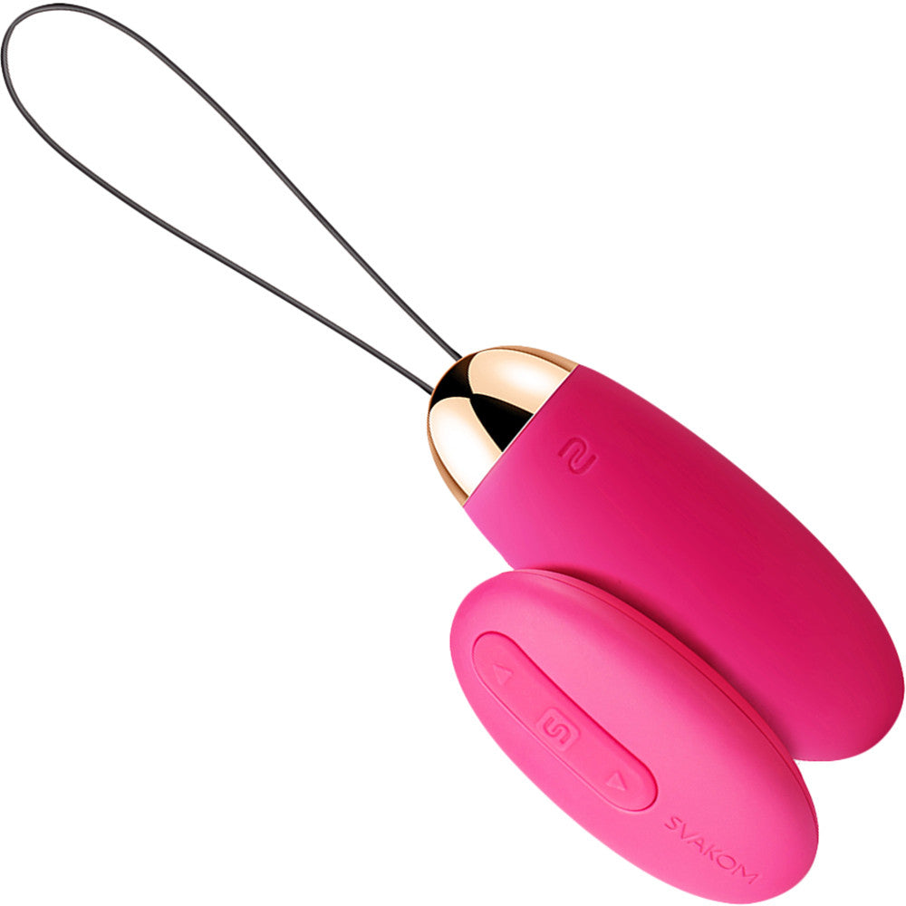 SVAKOM Elva Remote Controlled Wearable Intelligent Rechargeable Silicone Vibrating Bullet - Pink