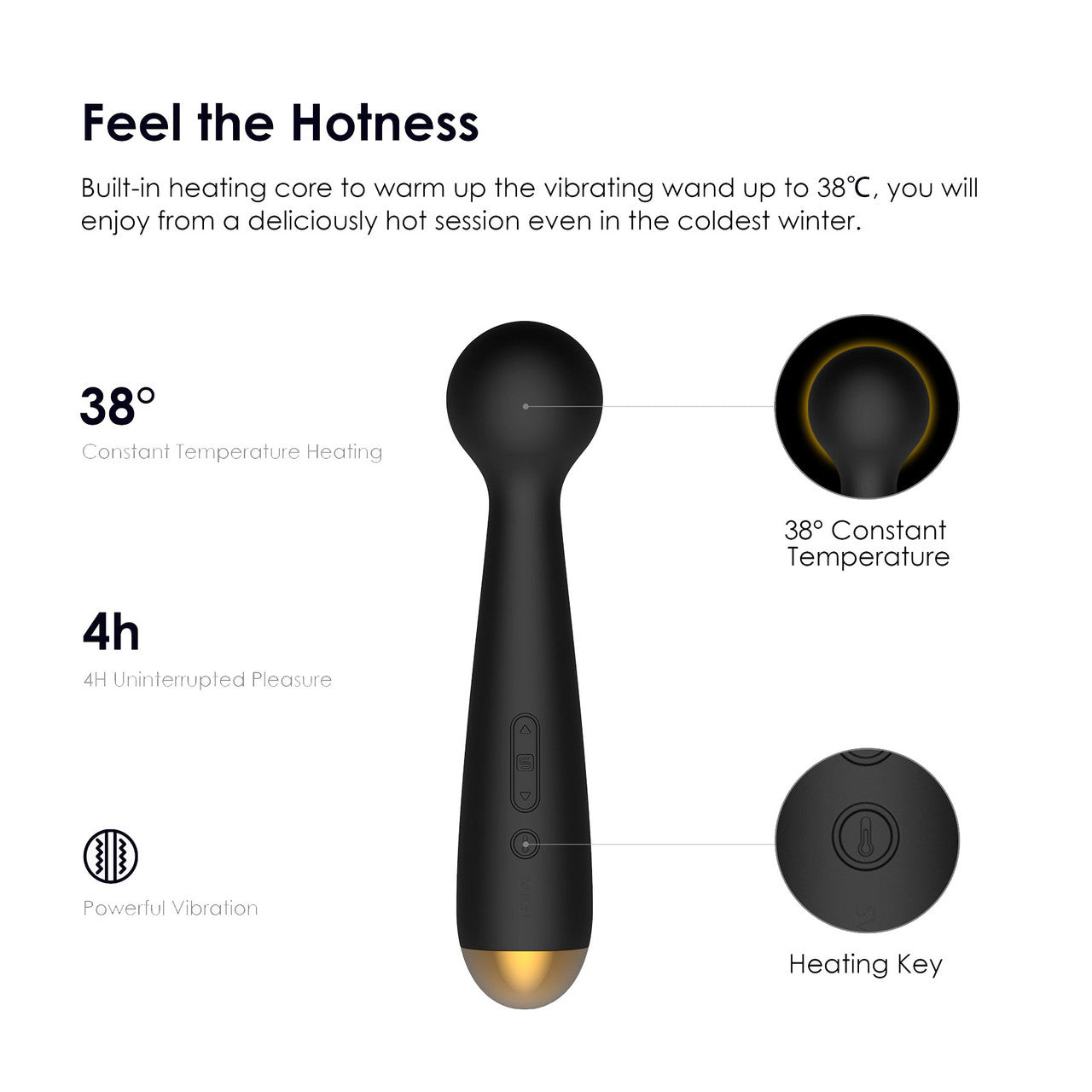 SVAKOM Emma Neo Interactive App Enabled Warming Silicone Vibrator With Rabbit Ears - Black