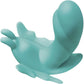 The Butterfly Effect Clitoral & G-Spot Teal Wearable Remote Vibrator By Evolved Novelties