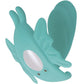 The Butterfly Effect Clitoral & G-Spot Teal Wearable Remote Vibrator By Evolved Novelties