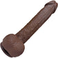 The Engineer 7 Inch Silicone Realistic Dildo With Balls & Suction Cup Base By Fukena - Chocolate