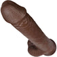 The Engineer 7 Inch Silicone Realistic Dildo With Balls & Suction Cup Base By Fukena - Chocolate