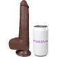 The Engineer 7 Inch Silicone Realistic Dildo With Balls & Suction Cup Base By Fukena - Chocolate