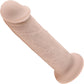 Girthy Vibrating Rechargeable Waterproof 7" Silicone Suction Cup Dildo By Evolved Novelties - Vanilla