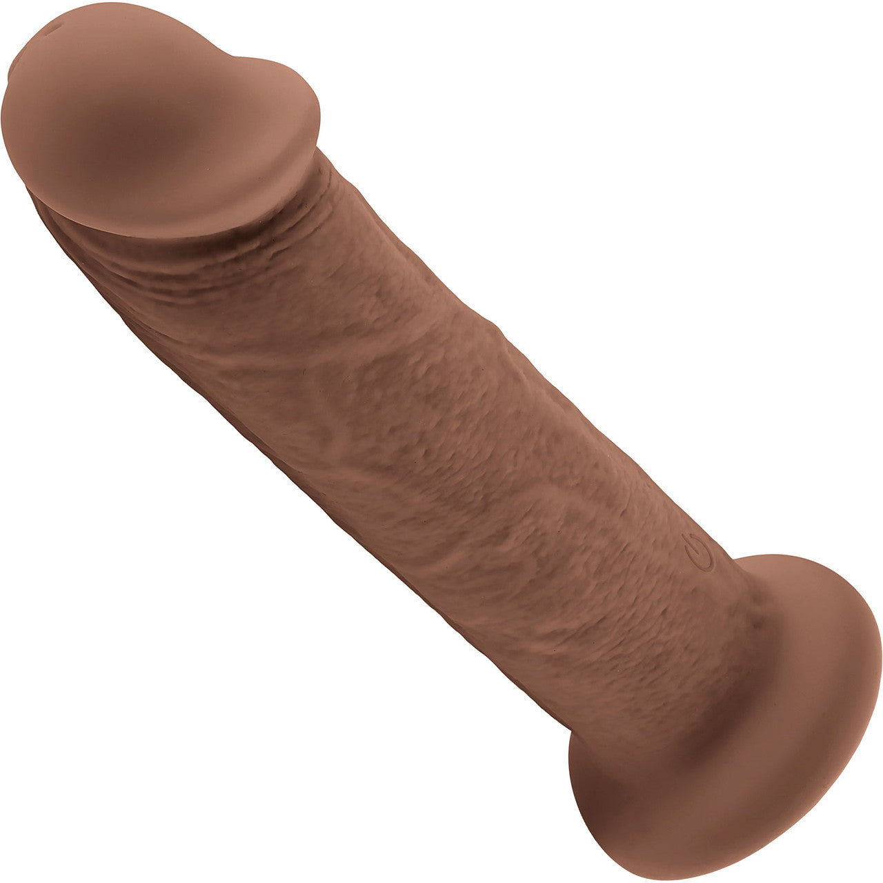 Girthy Vibrating Rechargeable Waterproof 7" Silicone Suction Cup Dildo By Evolved Novelties - Caramel