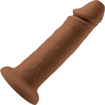 Vibrating Rechargeable Waterproof 6" Silicone Suction Cup Dildo By Evolved Novelties - Caramel