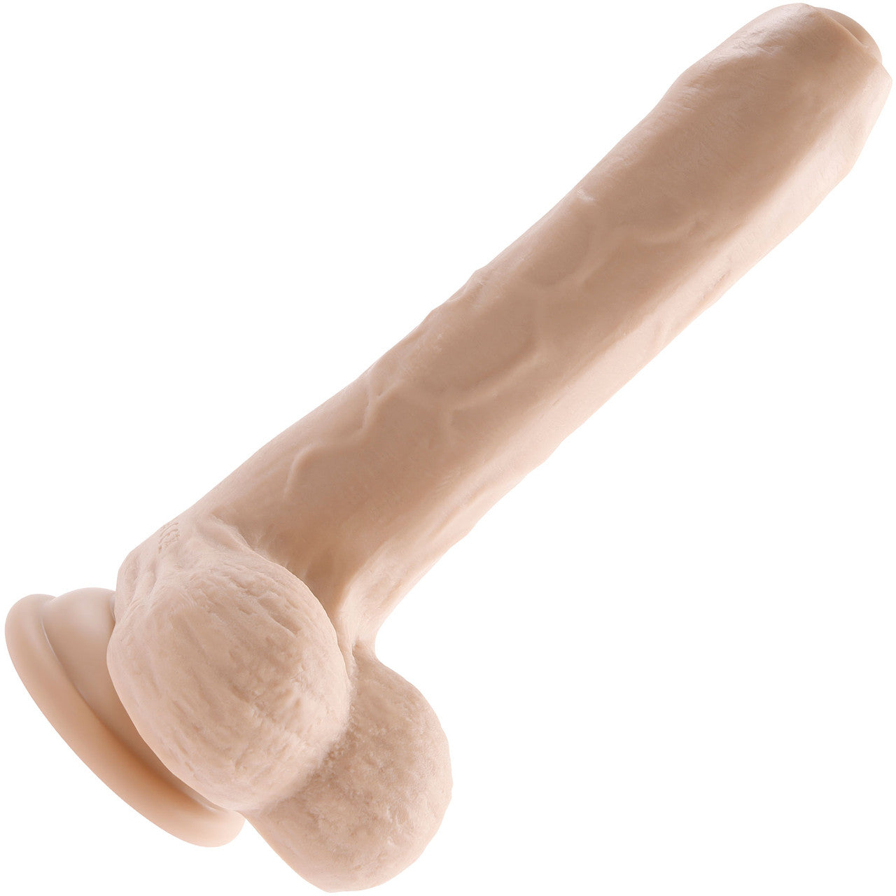 Peek A Boo Uncut Vibrating Rechargeable Silicone Suction Cup Dildo By Evolved Novelties - Vanilla