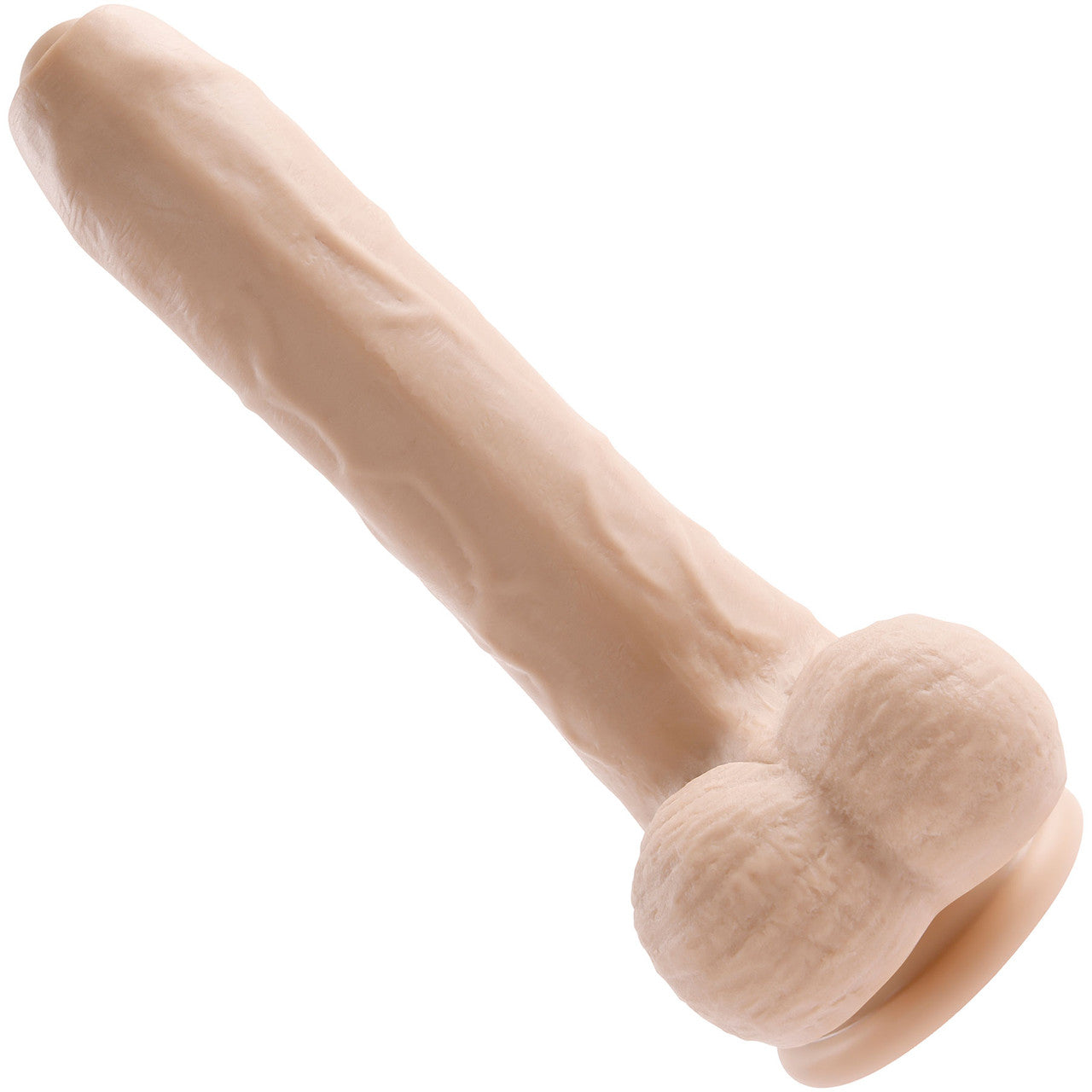 Peek A Boo Uncut Vibrating Rechargeable Silicone Suction Cup Dildo By Evolved Novelties - Vanilla