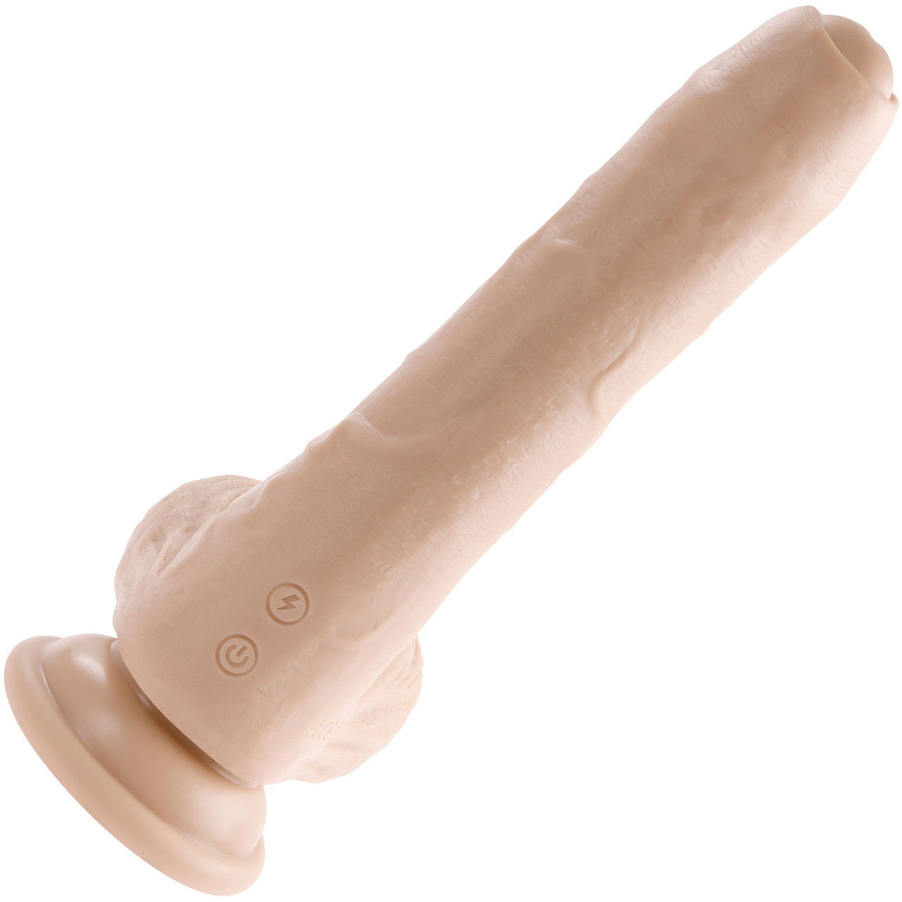 Peek A Boo Uncut Vibrating Rechargeable Silicone Suction Cup Dildo By Evolved Novelties - Vanilla