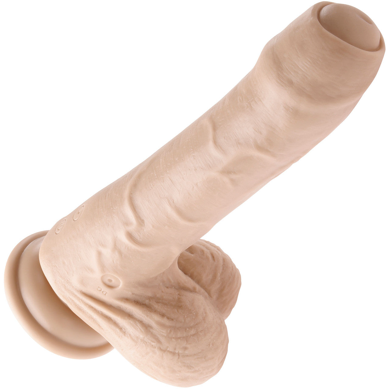 Peek A Boo Uncut Vibrating Rechargeable Silicone Suction Cup Dildo By Evolved Novelties - Vanilla