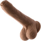 Peek A Boo Uncut Vibrating Rechargeable Silicone Suction Cup Dildo By Evolved Novelties - Chocolate