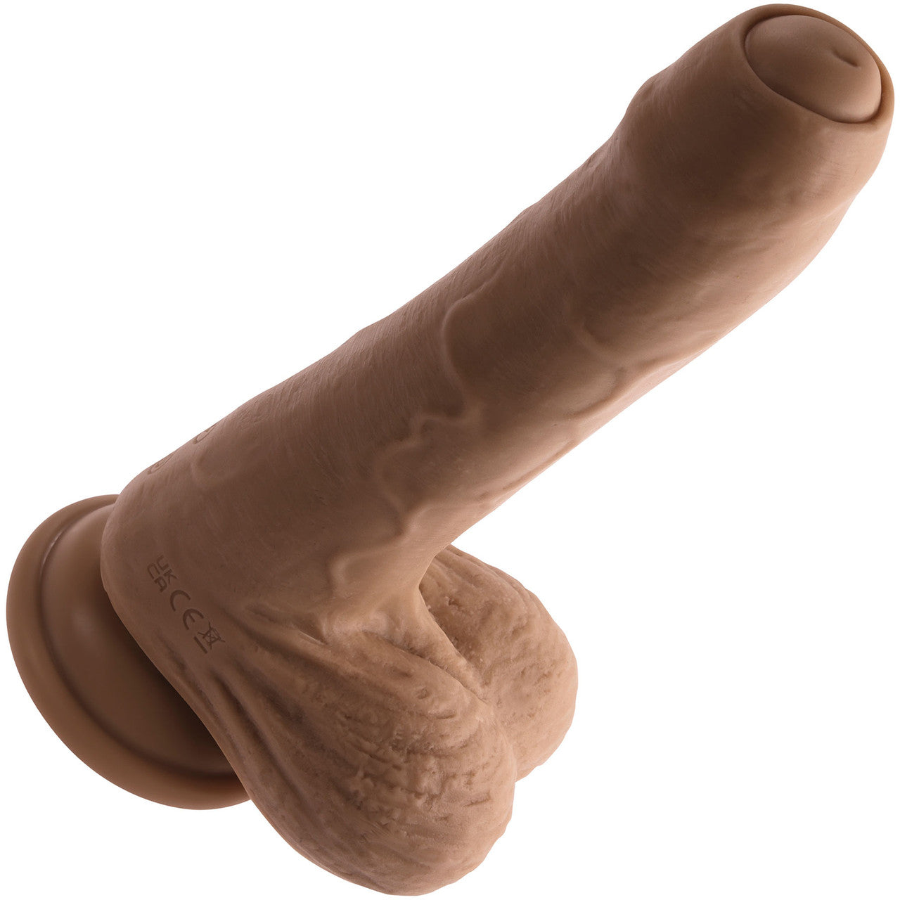 Peek A Boo Uncut Vibrating Rechargeable Silicone Suction Cup Dildo By Evolved Novelties - Chocolate