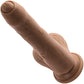 Peek A Boo Uncut Vibrating Rechargeable Silicone Suction Cup Dildo By Evolved Novelties - Chocolate