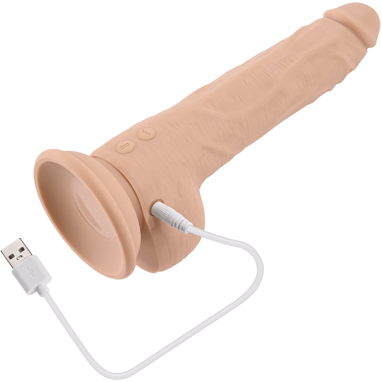 Thrust In Me Rechargeable Silicone Thrusting Vibrating Realistic Dong With Remote By Evolved Novelties - Vanilla