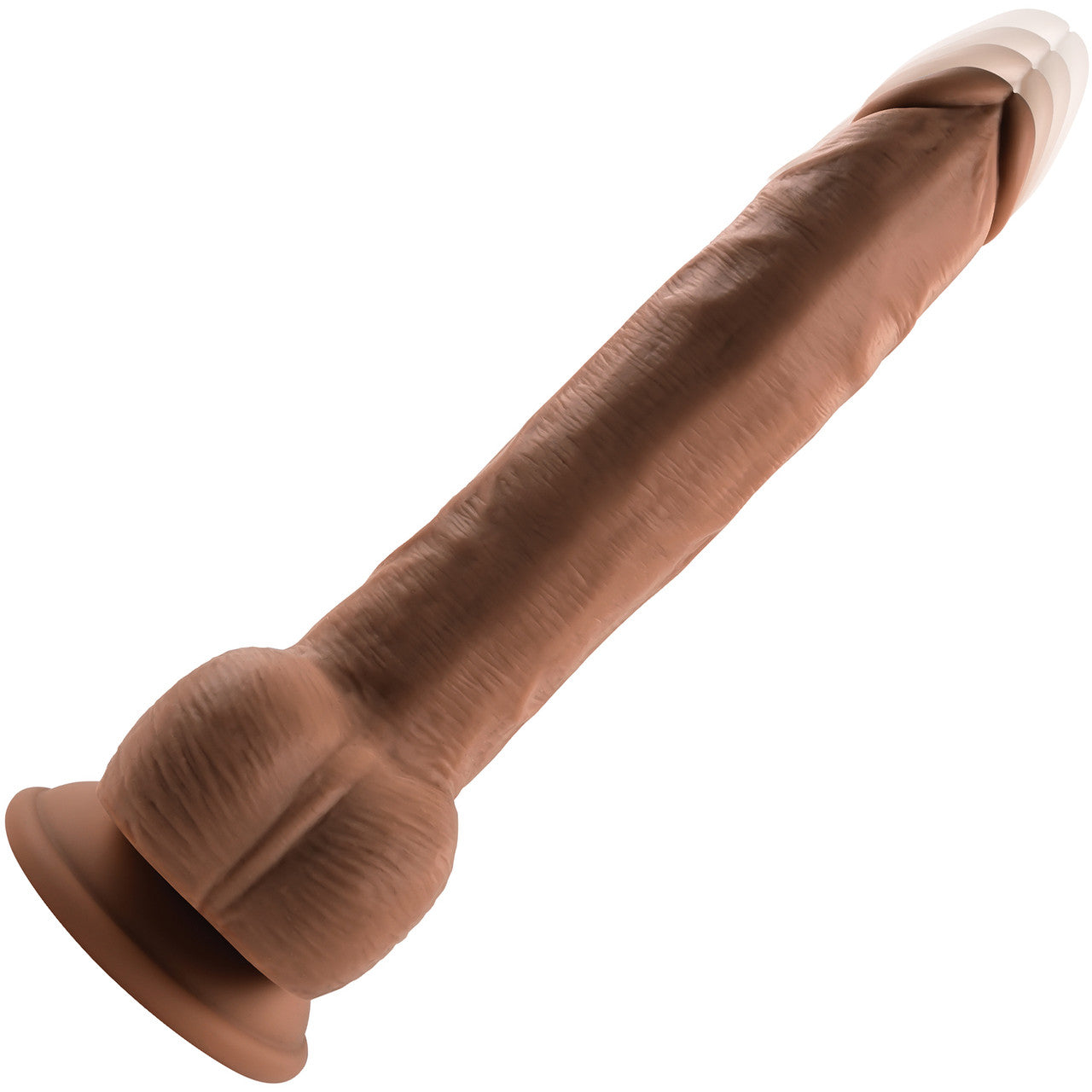 Thrust In Me Rechargeable Silicone Thrusting Vibrating Realistic Dong With Remote By Evolved Novelties - Caramel