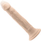 In Thrust We Trust Rechargeable Silicone Suction Cup Dildo With Remote Control - Vanilla