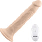 In Thrust We Trust Rechargeable Silicone Suction Cup Dildo With Remote Control - Vanilla