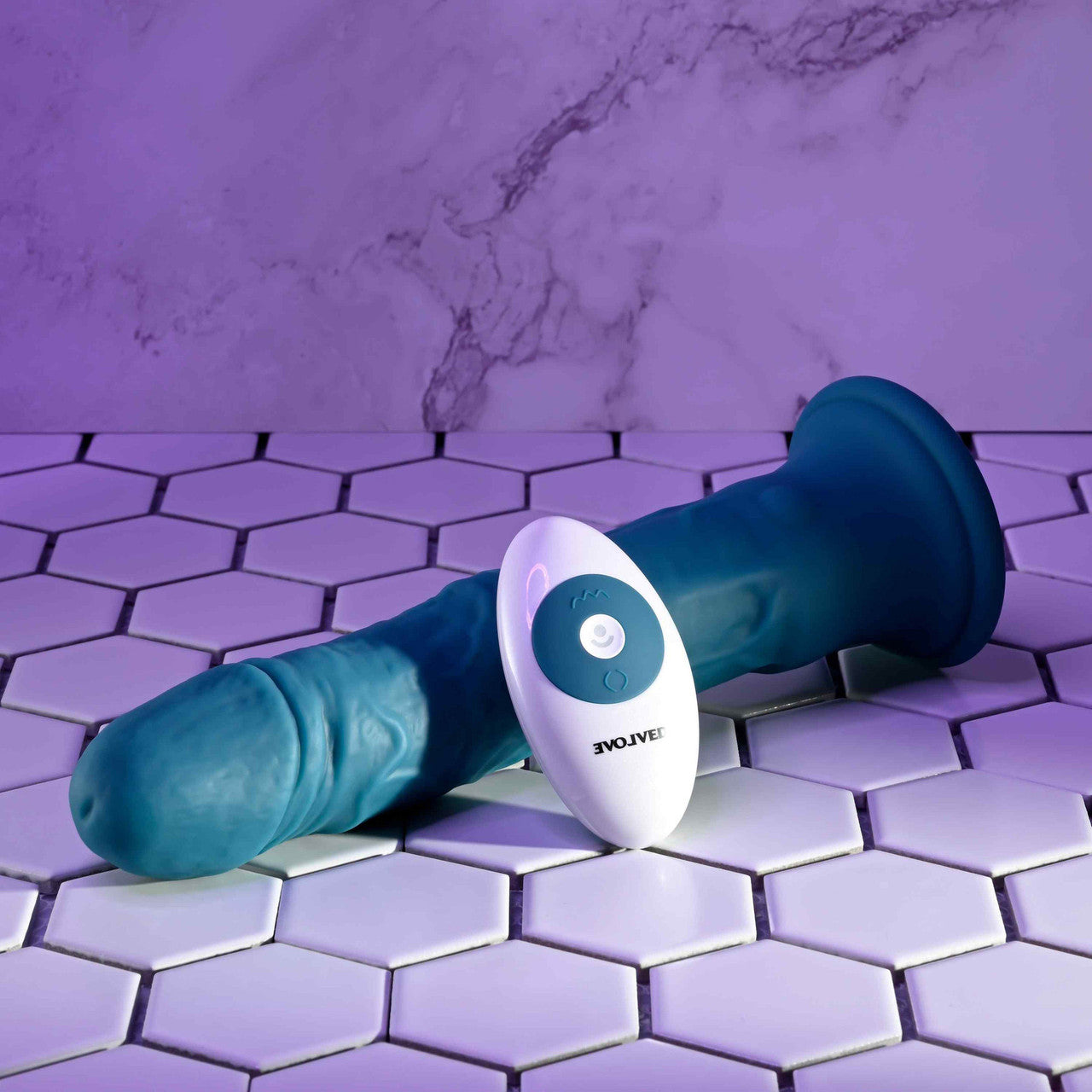 Tsunami Rechargeable Waving & Vibrating Silicone Suction Cup Dildo With Remote By Evolved Novelties