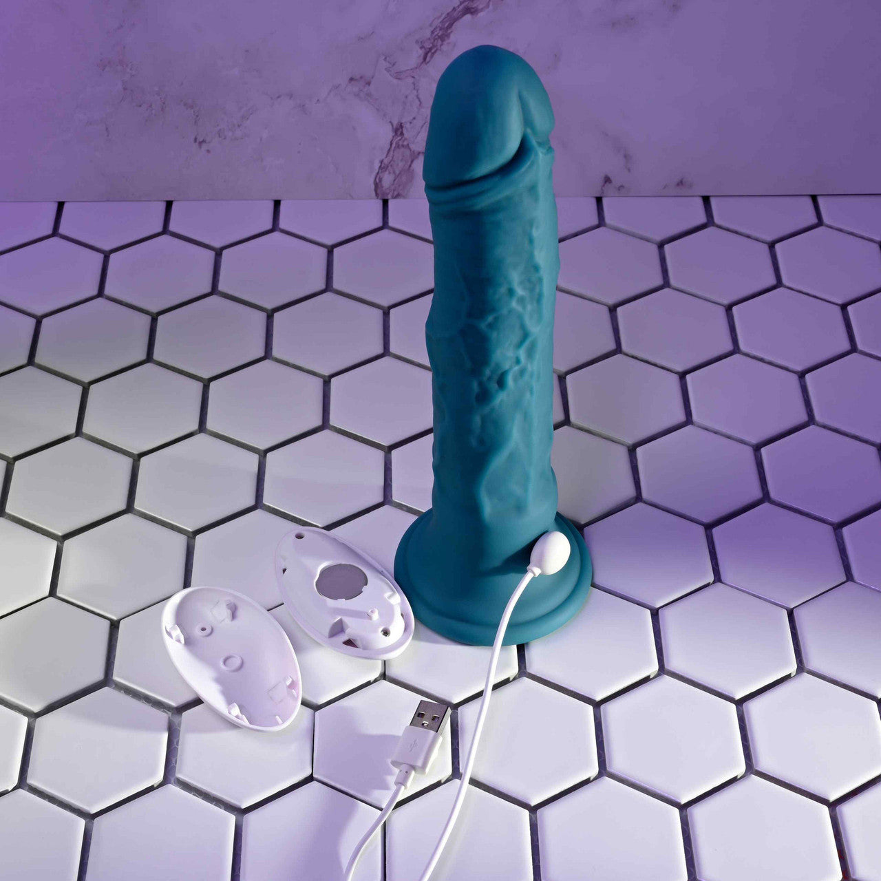 Tsunami Rechargeable Waving & Vibrating Silicone Suction Cup Dildo With Remote By Evolved Novelties