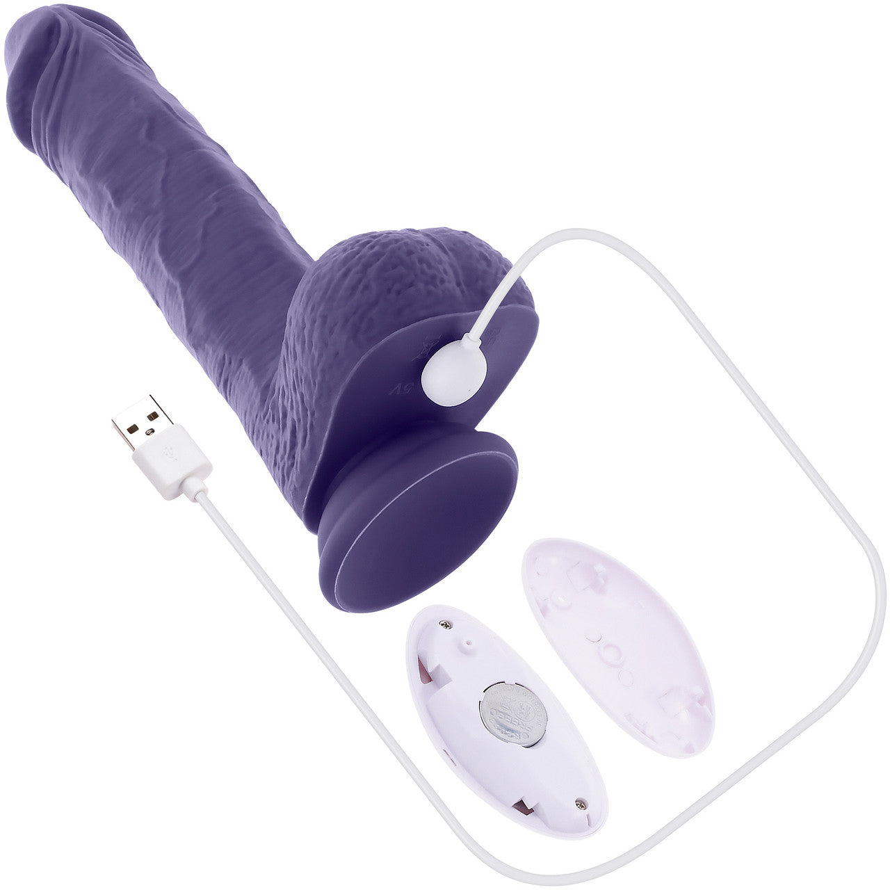 Pleasure Rider Rechargeable Thrusting & Vibrating Silicone Dildo With Remote By Evolved Novelties