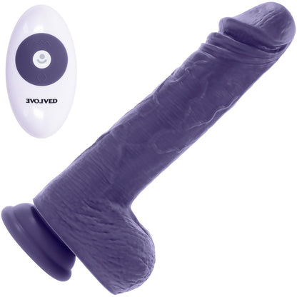 Pleasure Rider Rechargeable Thrusting & Vibrating Silicone Dildo With Remote By Evolved Novelties