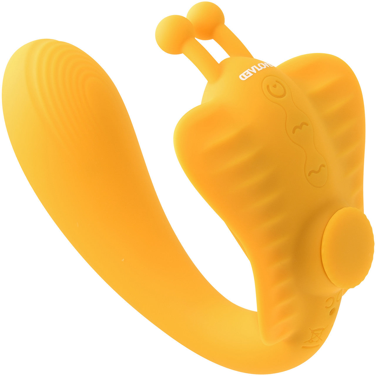 The Monarch Rechargeable Silicone Strapless Strap-On Vibrator With Removable Shaft By Evolved Novelties - Yellow