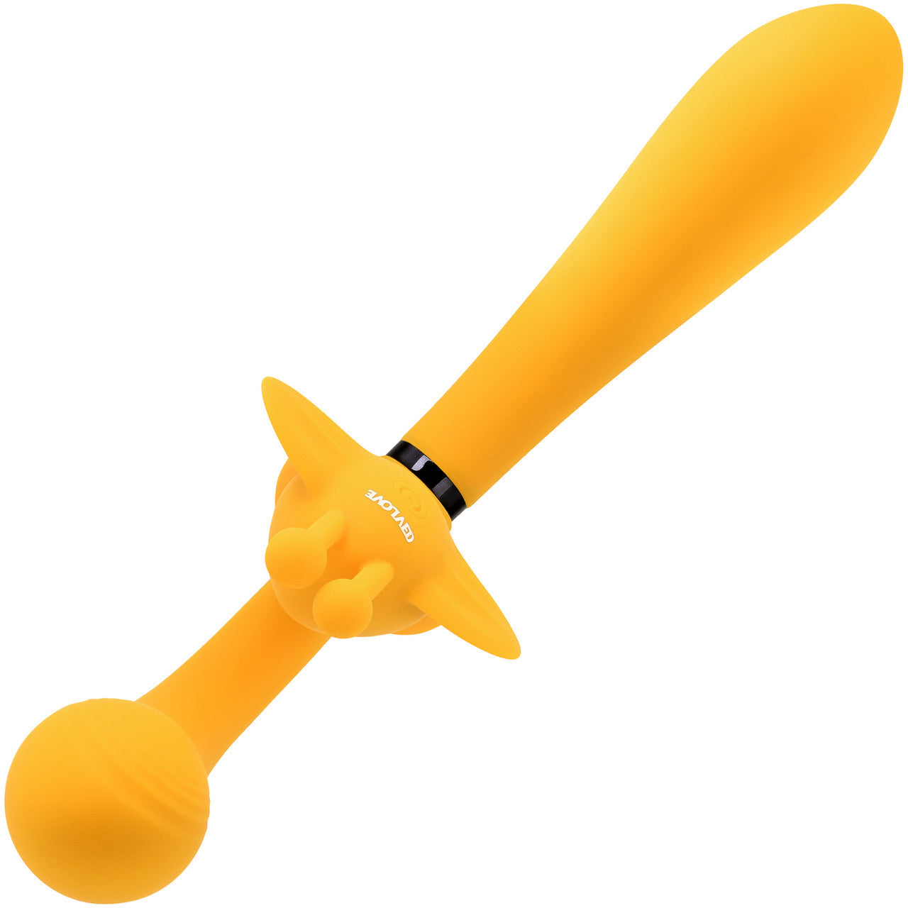 The Monarch Rechargeable Silicone Strapless Strap-On Vibrator With Removable Shaft By Evolved Novelties - Yellow