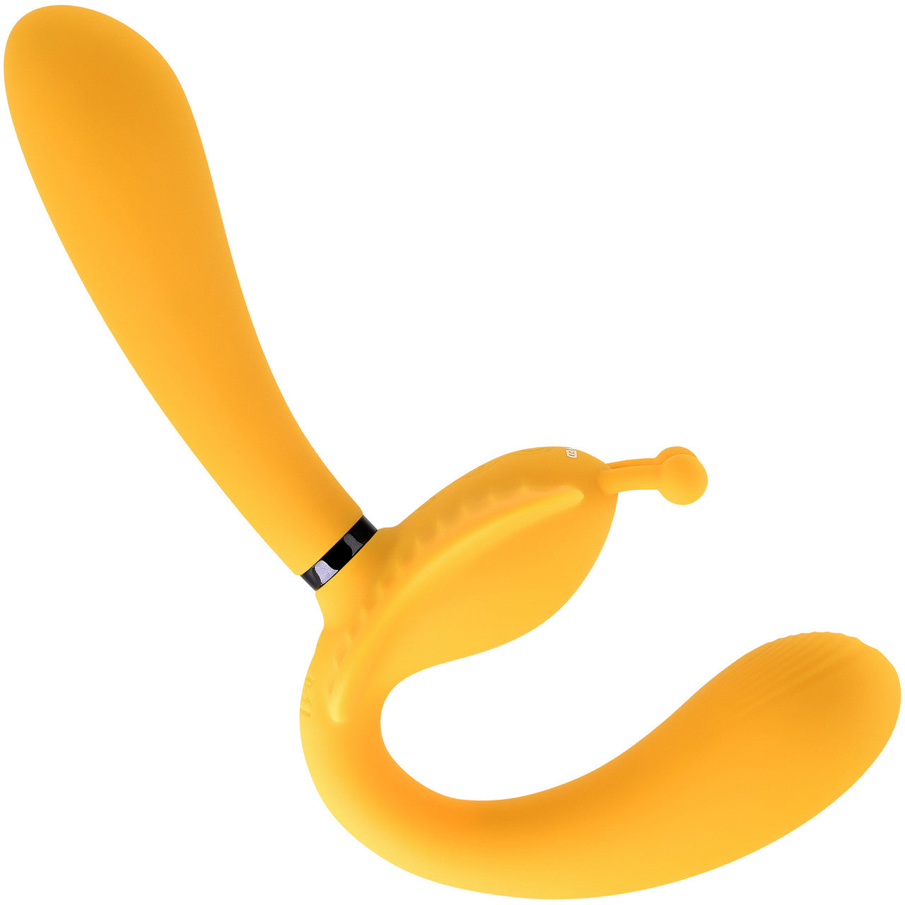 The Monarch Rechargeable Silicone Strapless Strap-On Vibrator With Removable Shaft By Evolved Novelties - Yellow