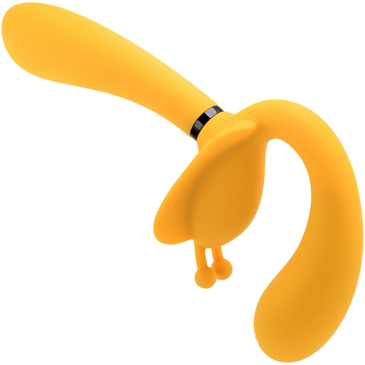 The Monarch Rechargeable Silicone Strapless Strap-On Vibrator With Removable Shaft By Evolved Novelties - Yellow